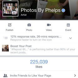 Wow!!!!!! 225,000 People Are Enjoying Photos By Phelps And The Models I Shoot With!!!