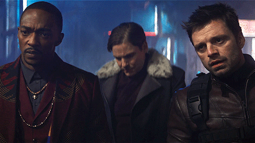 h-zemo:#no thoughts just… them. Sam Wilson, Bucky Barnes and Helmut Zemo aka The Hottest Gang