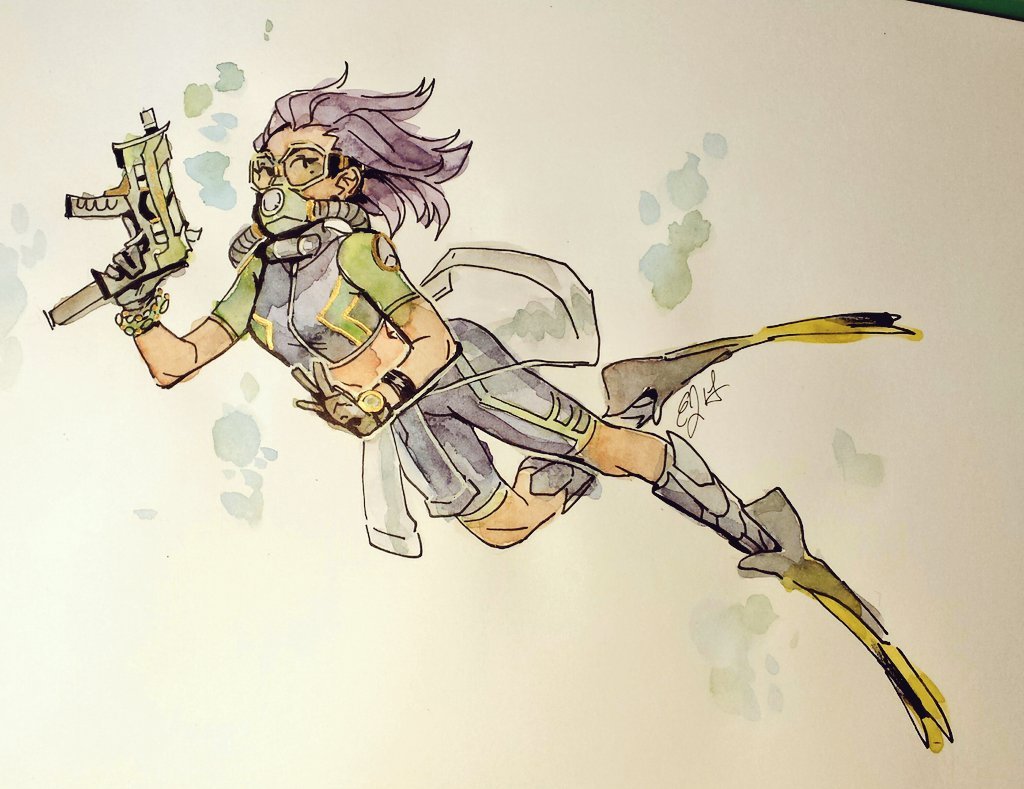 quesozombie:  inktober 2017 prompts 1 to 6, overwatch themedprompts in the captionsedit: