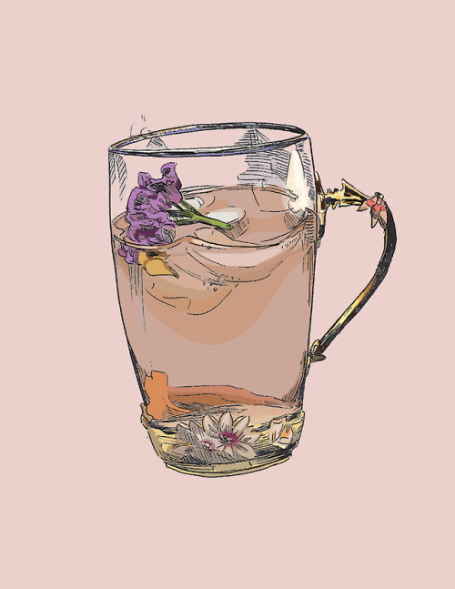 dib-illustration: pretty iced tea / instagram / purchase on redbubble or society6