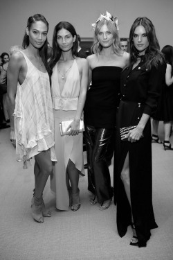 senyahearts:  Joan Smalls, Lily Aldridge, Constance Jablonski &amp; Alessandra Ambrosio - CFDA/ Vogue Fashion Fund Awards, NY (03/11/2014)