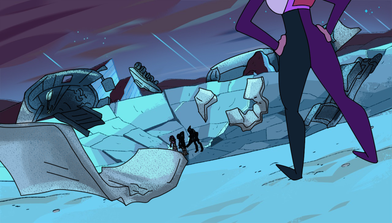 squigglydigg:  janedoodles:  Garnet discovers that ship that crashed nearby is not