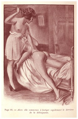 spankingswitchct:  agracier:  a punishment illustration from a 1930s French erotic novel …  Sexy vintage spanking art 