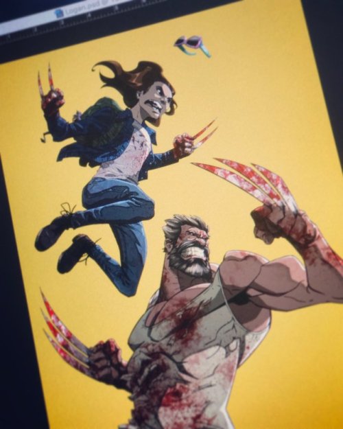 nomalez:  800lbproductions:  Finished up this tribute piece to an amazing film! Just blown away by LOGAN, powerful and gripping performances by all, can’t wait to see it again!!  InstagramTwitterFacebook800lbprods.com  [Français] Excellent illustration