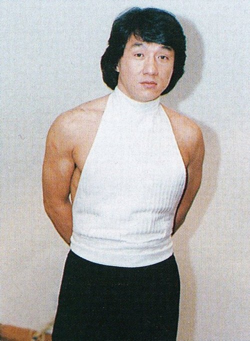 uglynewyork: guts-and-uppercuts: Jackie Chan, fashionista. My son Jackie really fathered today&rsquo