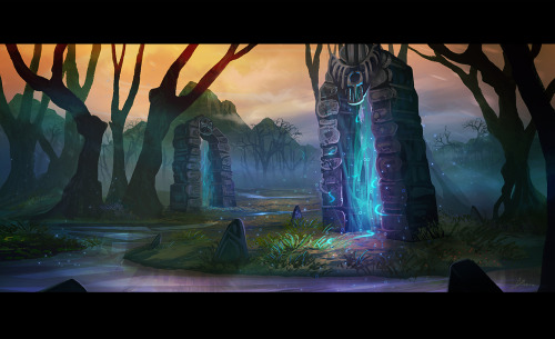 legendarylandscapes:  Stone Portals by nilTrace 