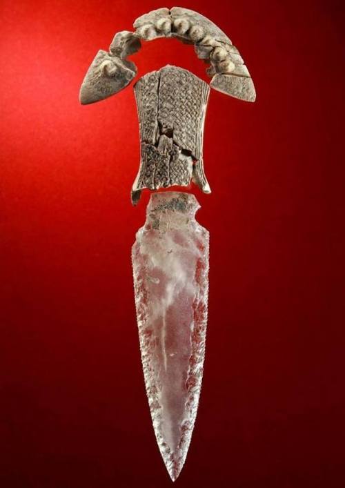 Crystal dagger uncovered in Spain, dating to around 3,000 BC