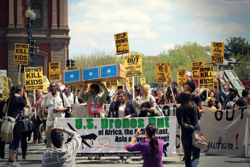 fuckyeahmarxismleninism:Washington, DC: March from the White House to General Atomics to protest the