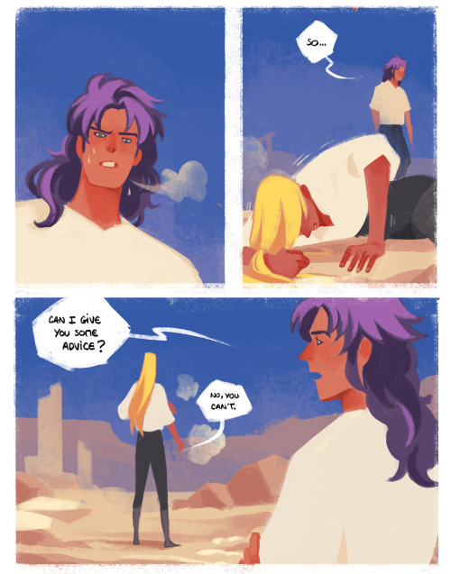 I wanted to do a color comic but I was too lazy to go through the sketch and the line…so I we