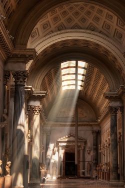 this-beautiful-life:Hall of Statues in Vatican