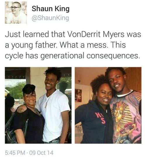 land-of-propaganda:  Everything we know about VonDerrit Myers Jr.   VonDerrit Myers was 18-years-old when he was shot at #16times, on Wednesday, 7:30pm, 10/08/2014.     The officer that shot him was OFF-DUTY at the time of the killing. He was also wearing