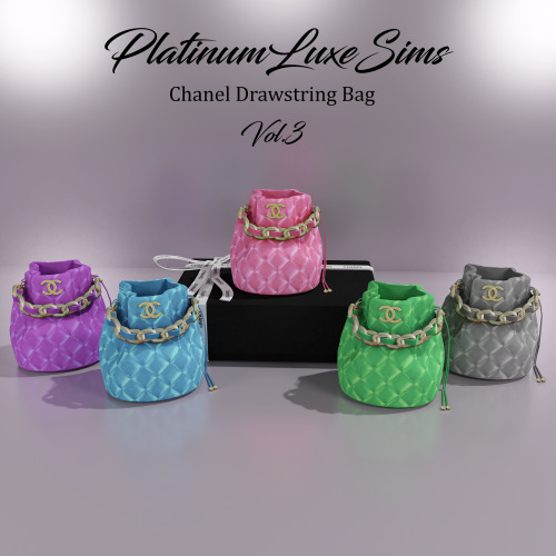 xplatinumxluxexsimsx:Chanel Drawstring Bag Vol.3 (Deco)DOWNLOADPatreon early access - Public 30th De