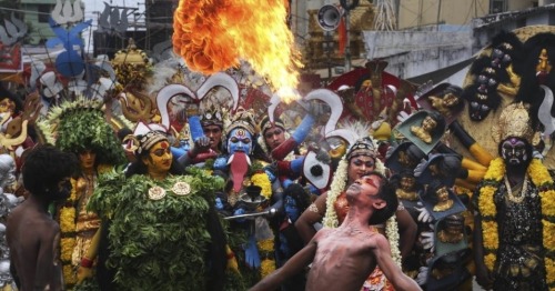 Bonalu  a Hindu Festival, Goddess Mahakali is worshiped. 