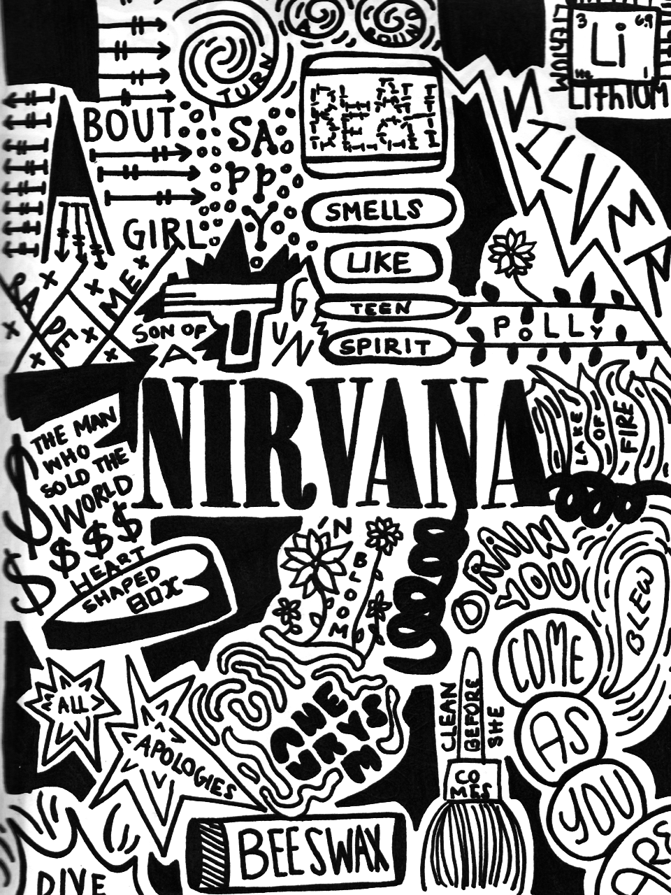 makeusmove:  more band drawings! check out my artwork tab (or click here) for more