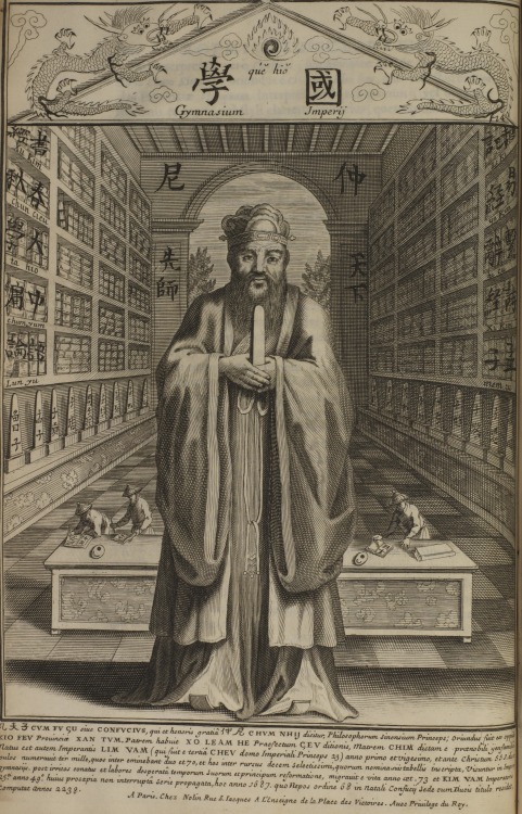 Image of Confucius (Kong Fuzi) in the first translation of Confucius’ works to appear in Europe, Con