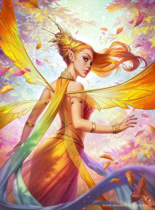 artofviccolatte:  Long time no post! Did this cover art of Queen Titania for ImagineFX current issue