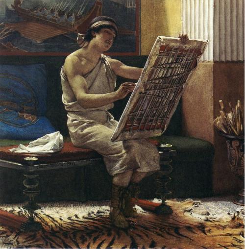 lawrence-alma-tadema:  A Roman Artist, 1874,