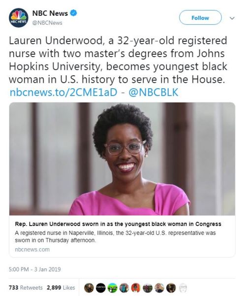 twistedingenue:odinsblog:Congratulations to Lauren Underwood, the youngest Black woman in U.S. histo