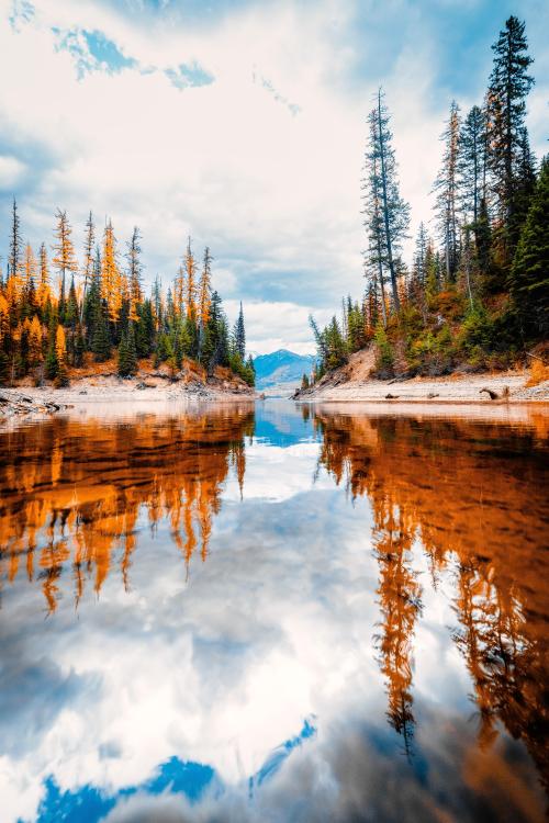 oneshotolive:  Reflections at Hungry Horse Reservoir, Montana, US [OC] [3414x5121] IG: @jmke.visuals 📷: jonnytrisch42 