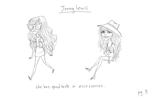 Jenny Lewis model sheet.  Why not?