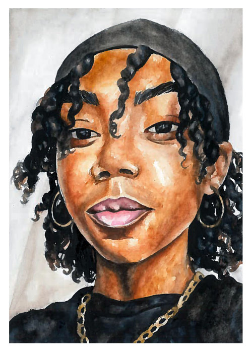 I came across this person on TikTok (favmuse) and asked if I could make a portrait painting of her. 