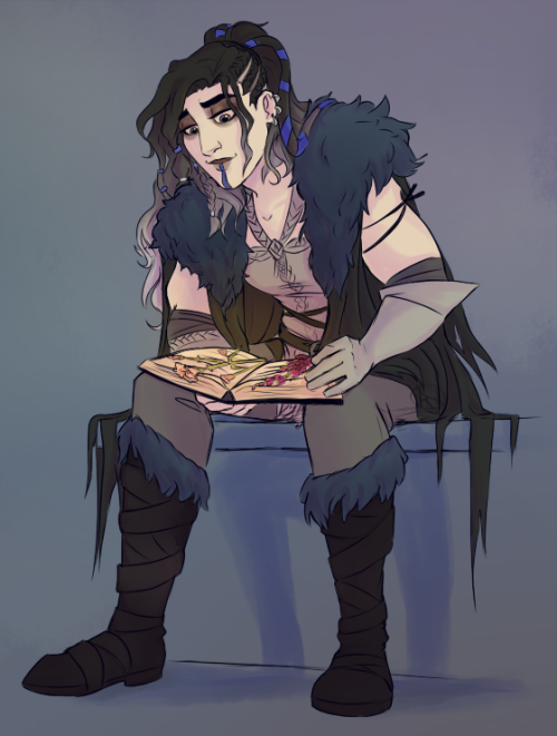 criticalrole-described: mango-kimchy: I have so many flowers to bring to her [id: art of yasha from 