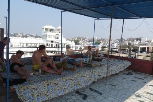 Rooftop hanging in Octopussy city Udaipur