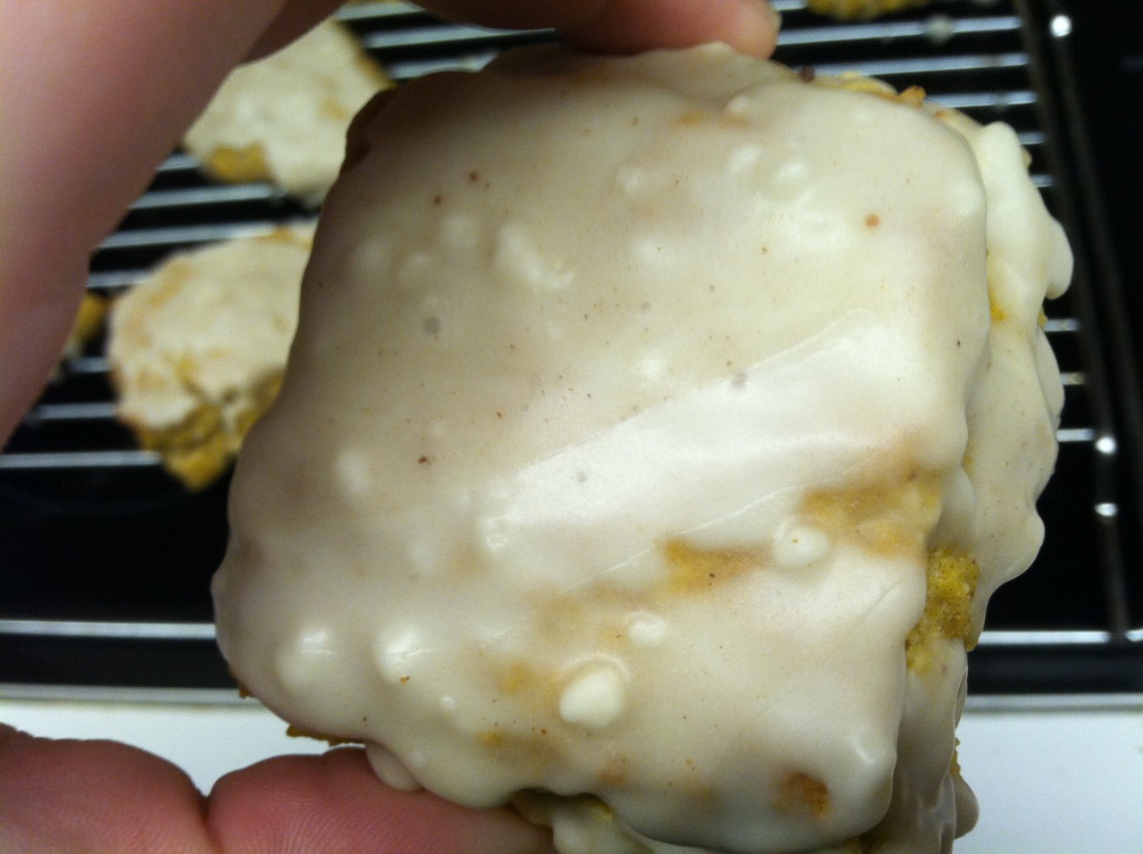I made pumpkin scones with spiced glazing#octobertreats