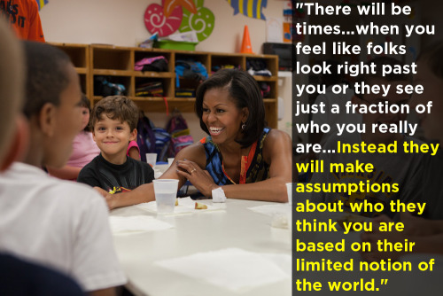 wilwheaton:mediamattersforamerica:First Lady Michelle Obama talked about her experience with race an