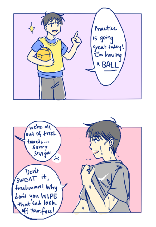 kiyoshis:will i ever get tired of drawing izuki making bad puns? the answer is NEVER