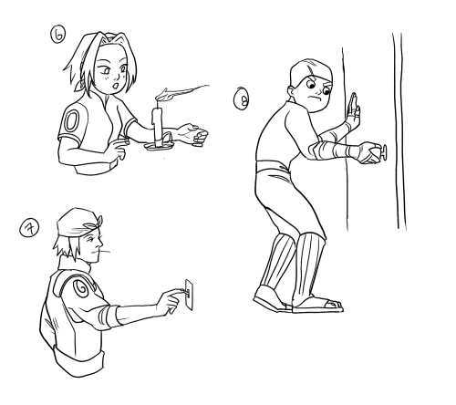 I’m challenging myself to do a series of character+action drawings to improve! And posting them in b