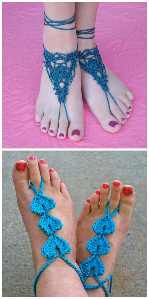 25 Crochet Barefoot Sandals Patterns - Crochet News