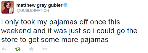  When I find myself in times of trouble, Matthew Gray Gubler comes to me, speaking