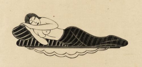 Eric GillGirl Sleeping ,1925Wood engraving on paper