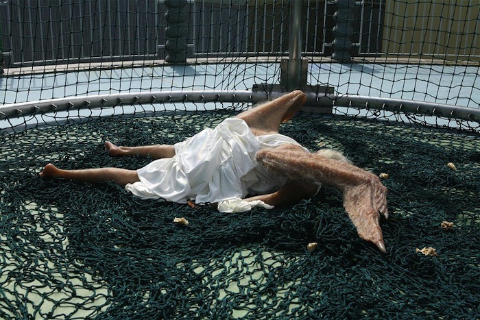 uglypnis:    Chinese artist duo Sun Yuan and Peng Yu created ‘Angel’, a hyperreal