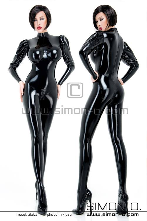 Latex catsuit women