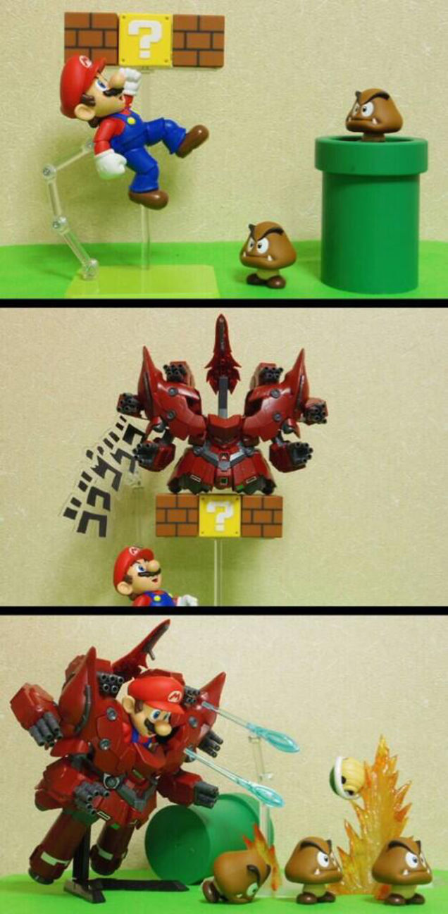 kotakucom:  The latest BB Senshi Gundam model has a smaller, removable Gundam nestled