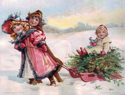 Vintage Holidays - 1890s Woolson Spice Company trade card