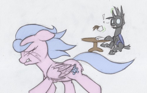 asksnugglepony:  He was so… *sniff* mean to me… (( We now return to your regularly scheduled programming, already in progress. Sorry about the wait, folks. Things were pretty busy around here for a while there. But things should be back to normal