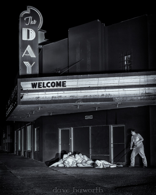 davesphotoexploration:  Bridgetown Nudes #026”, Bridgetown Nude Series, Day Theater on Foster, Portland, OR 2015. © Dave Haworth Models: squirmette, thatgirlbenny, StellaStarlight, CircleOfLight, BartSideOTheMoon and admiral_fox.This ended up being