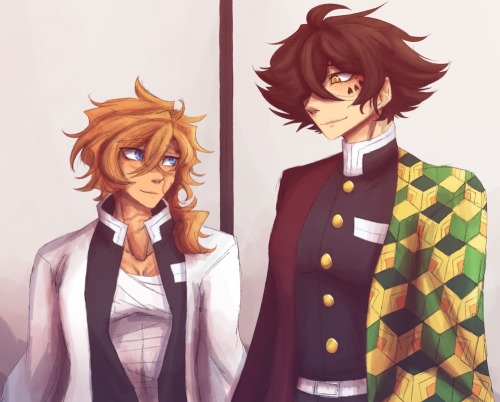 Some Fanart For @tunamayuuu S KNY AU, But Make It Tecchuu!! Its A Little Redraw Of The Scene At The End