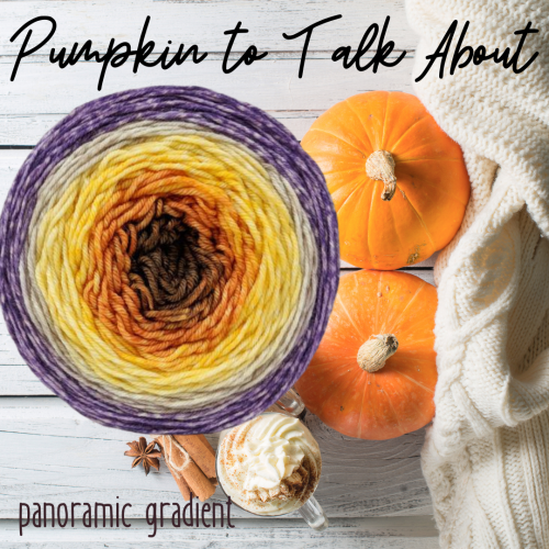 All shades of a romantic autumn stroll, the Pumpkin to Talk About Gradient is a tantalizing colorway