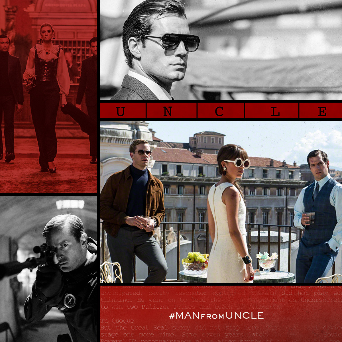 The Man from U.N.C.L.E. (dir. Guy Ritchie).
“[It’s] unabashedly fun and a wholly joyous viewing experience with all its nods to the ‘60s style of sexy spy films. It’s just enough parts James Bond, Ocean’s Eleven, and Mission: Impossible to satisfy...