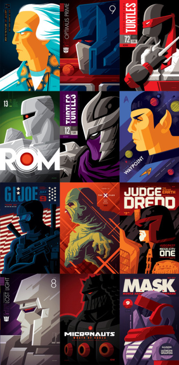 All the covers for July’s Tom Whalen cover month