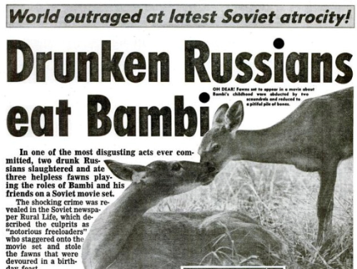 When the Soviets ate BambiDuring the Cold War Disney films were banned east off the Iron Curtain, So