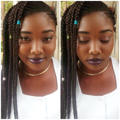 make-upextremist:  My work A simple work/school/everyday lookThe rest is melanin and sunshine :)