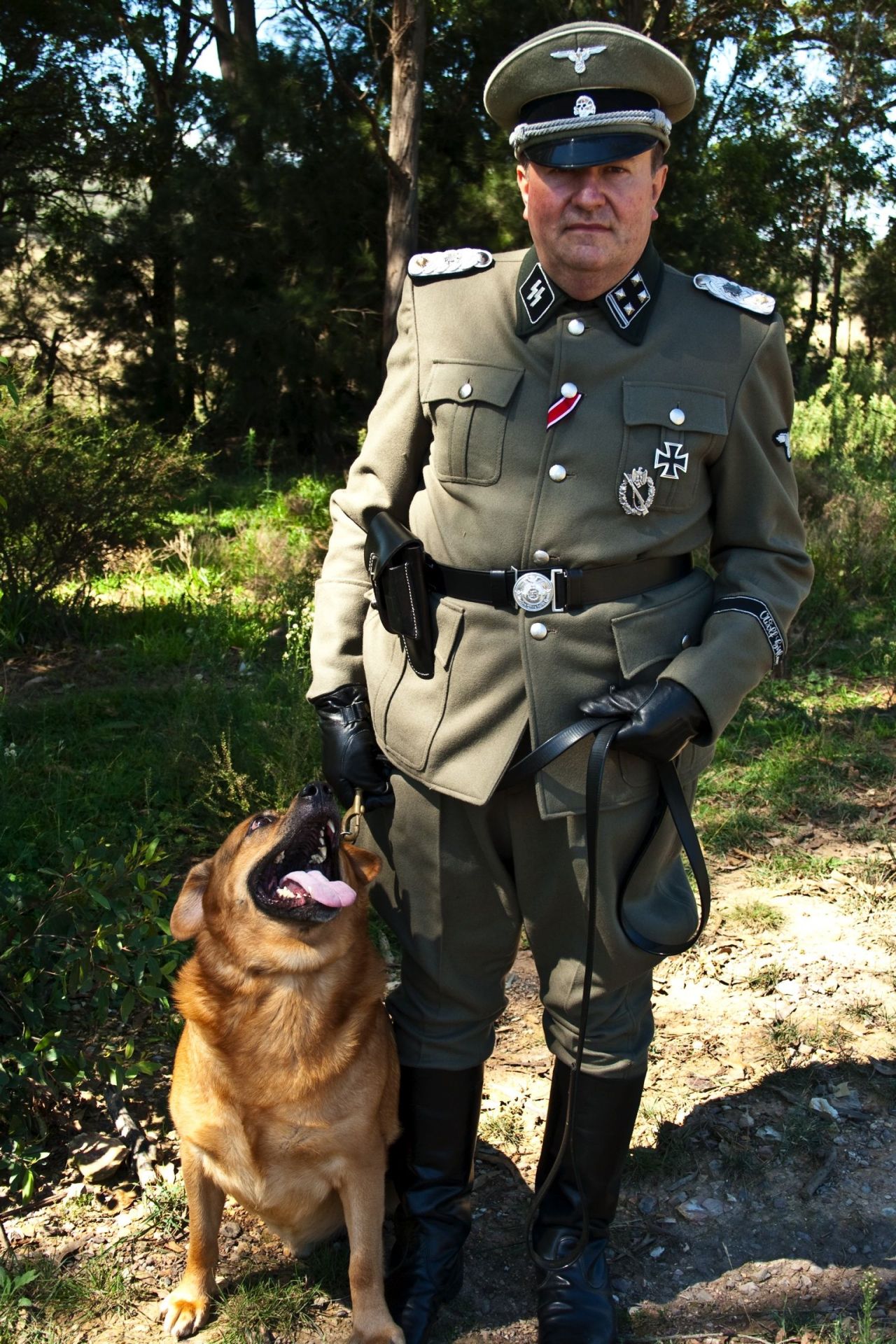 obersalzburg:  SS Officer and Smiling Dog:this is my brother who has been into 3rd