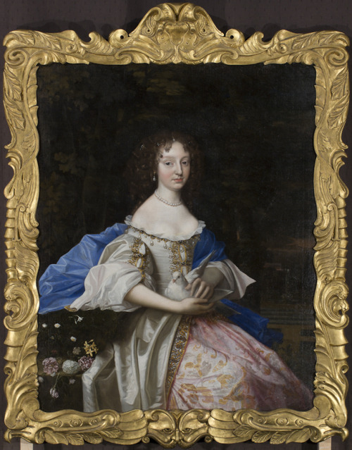 Portrait of Mary Elizabeth Browne, Lady Teynham, by John Michael Wright, 1672