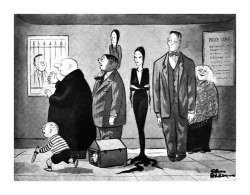 All artwork copyright Charles Addams with permission of the Tee and Charles Addams Foundation.