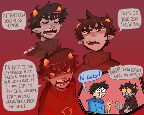 clambuoyance: [Homestuck] LOTS OF KARKAT ART FOR HIS WRIGGLING DAY. because i am. a casual alien enj